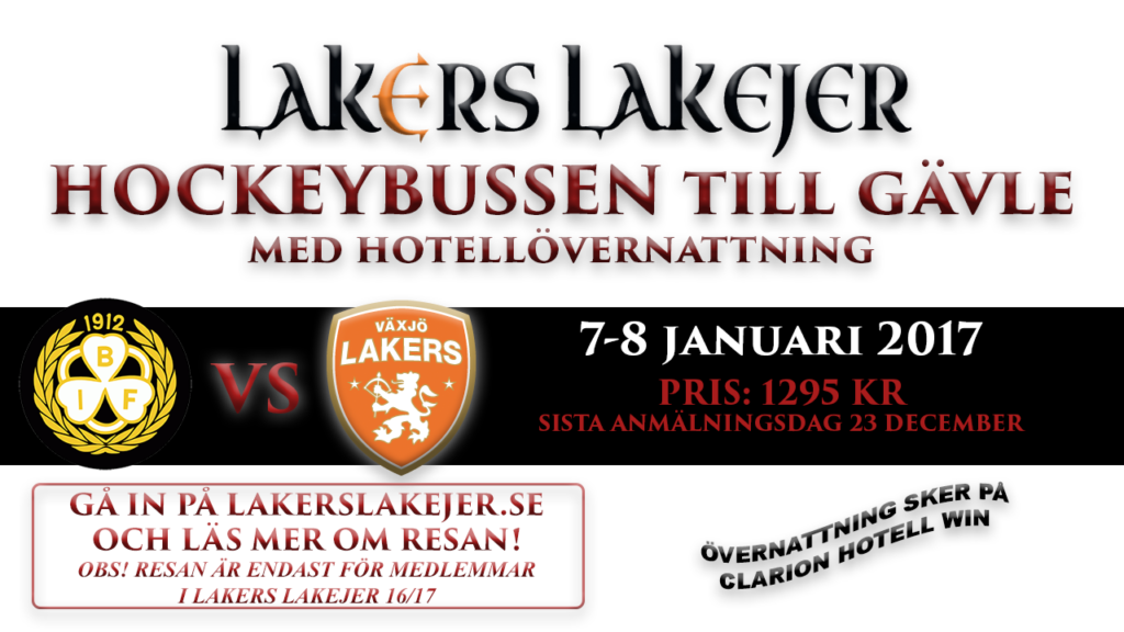 Hockeybussen till Gävle med övernattning