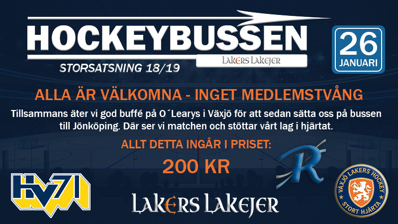 Nu tar vi över Kinnarps! Alla till Jönköping 26/1 – krossa HV!