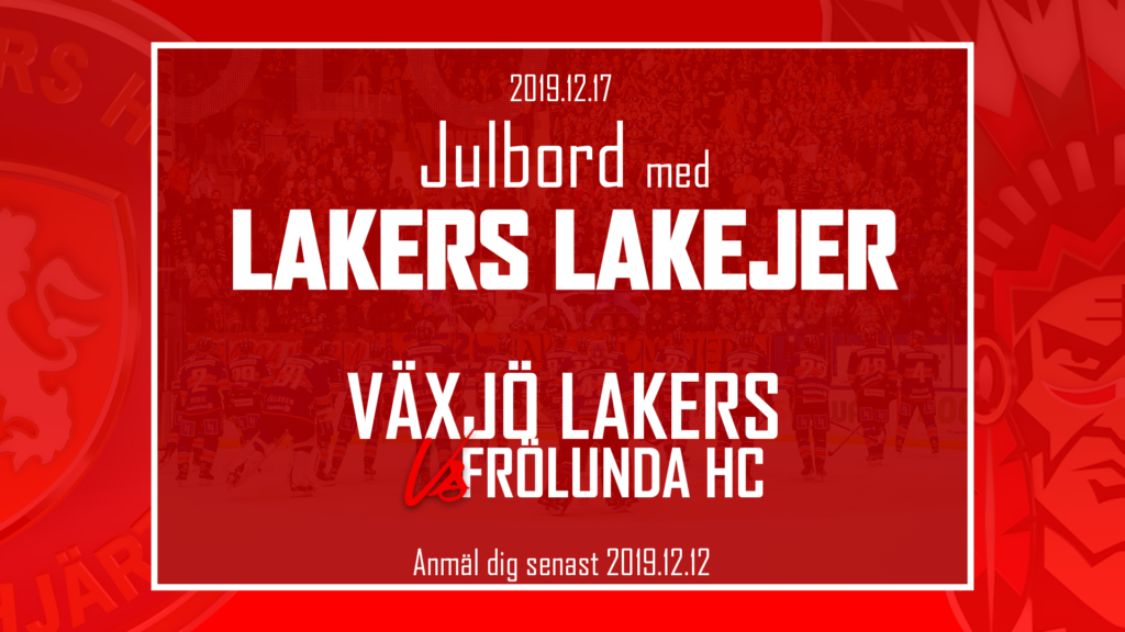 Välkommen till julbord med Lakers Lakejer 17/12!