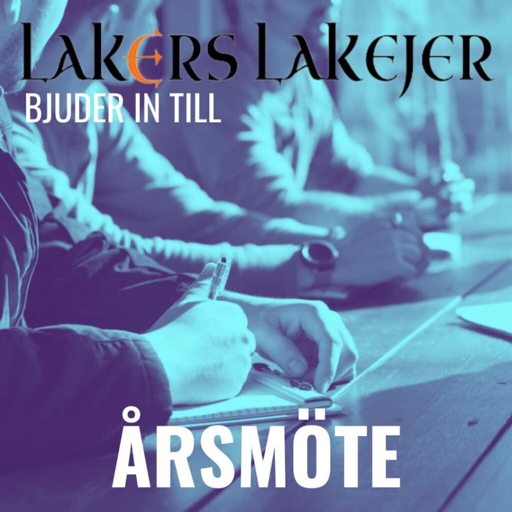 Kallelse till Lakers Lakejers årsmöte 2023/2024 den 17 juni kl 19