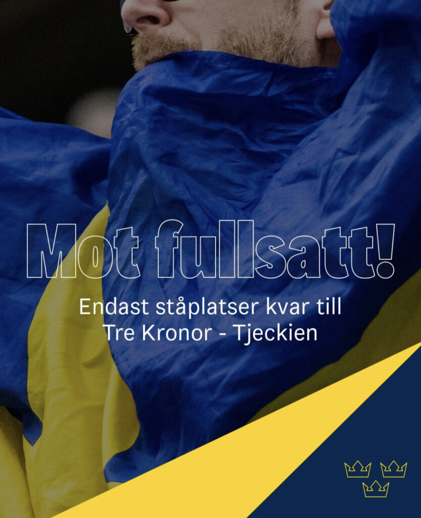 Heja fram Tre Kronor från ståplats i Vida 9/11!