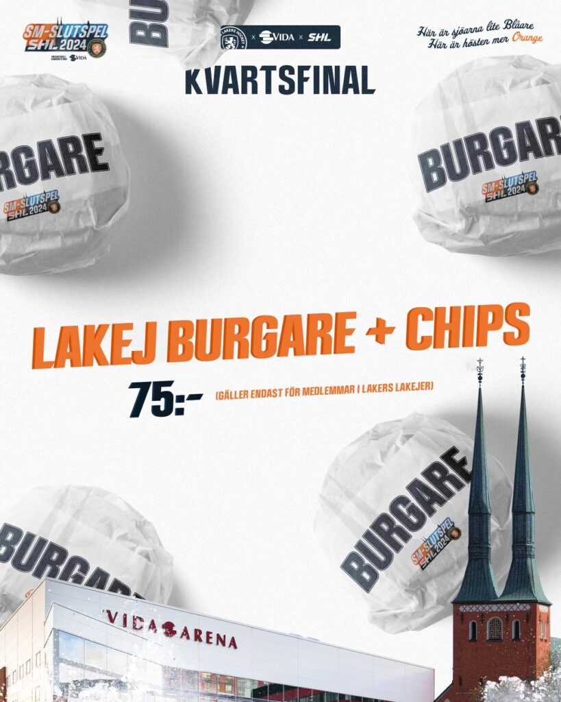 Lakejer! Burgare till medlemspris under kvartsfinalen