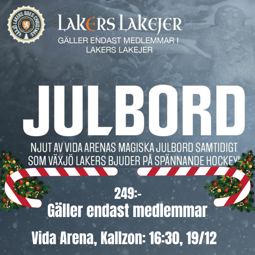 Välkommen på julbord med Lakejerna 19/12!