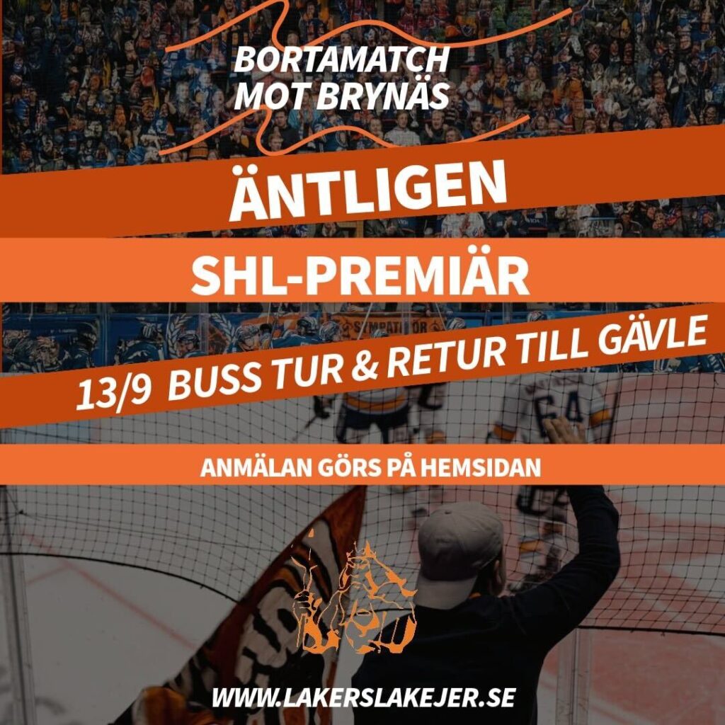 SHL-Premiär 13e September, Tur & Retur till Gävle!